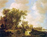 Jan van Goyen The Footbridge painting